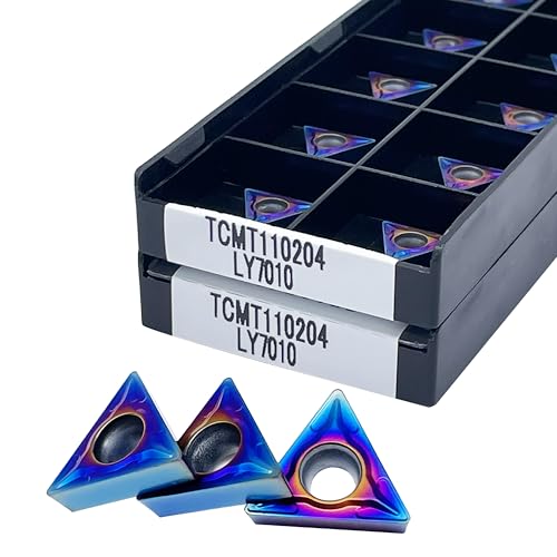 10 stücke TCMT110204 TCMT110208 LY7010 Hartmetall-drehwendeplatte TCMT CNC Drehmaschine Cutter Drehwerkzeuge for Edelstahl(TCMT110204 LY7010) von AYLFGSMG