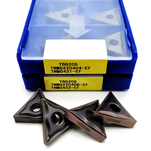10 stücke TNMG160404 -EF TNMG160408-EF TNMG220404 TNMG220408 YBG205 Hartmetall Einfügen YBG205 = M20-M40 Verarbeitung: Edelstahl(TNMG160404-EF YBG205) von AYLFGSMG