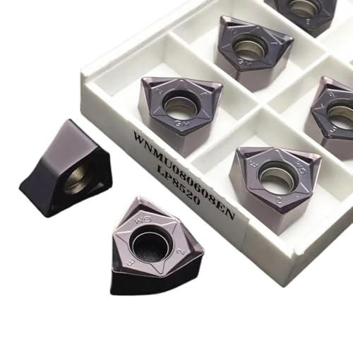 10 stücke WNMU080608 Schneller Vorlauf Zu Externe Drehen Werkzeug Fräser Klinge Pin Fräsen Werkzeug Bearbeitung Metall for MFWN900 Cutter Kopf(WNMU080608 GM LP5520) von AYLFGSMG