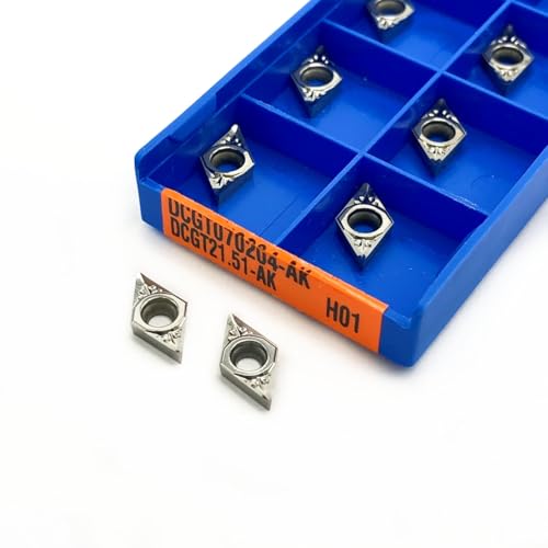 10PCS DCGT070202 DCGT070204 DCGT070208 AK H01 Aluminium Drehen Einsätze CNC Drehmaschine Cutter Aluminium Verarbeitung Werkzeug(DCGT070204-AK H01) von AYLFGSMG