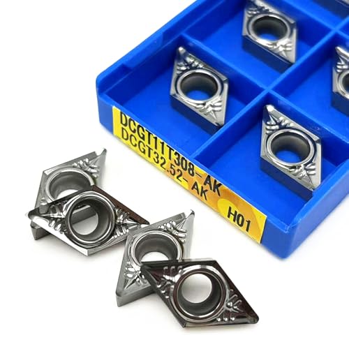 10PCS DCGT11T302 DCGT11T304 DCGT11T308 AK H01 Aluminium Cutter Klinge Einsatz Schneiden Werkzeug Cnc Drehen Werkzeuge DCGT(DCGT11T308-AK H01) von AYLFGSMG