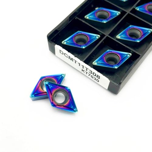 10PCS DCMT11T304 DCMT11T308 KT7030 Hartmetalleinsatz Internes Drehwerkzeug CNC-Dreheinsatz Schneiddrehwerkzeuge(DCMT11T308 KT7030) von AYLFGSMG