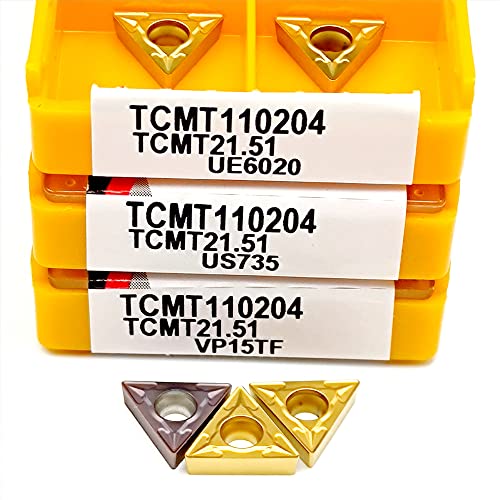 10PCS TCMT110204 TCMT110208 Hartmetall Einsätze for VP15TF UE6020 US735 CNC Metall Drehen Werkzeuge TCMT 110204 110208(TCMT110204 US735) von AYLFGSMG