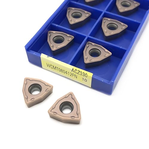 10PCS WCMT050308 WCMT06T308 WCMT080412 FN ACZ330 U Bohrer Grooving Werkzeug WCMX Hartmetall Einfügen Klinge Drehen Werkzeug(WCMT080412FN ACZ330) von AYLFGSMG