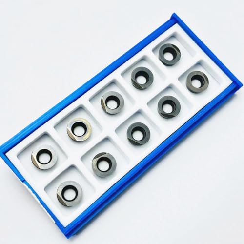 PCD CBN-Drehwerkzeug RPMW10T3 PCD RPMT1003 R5 wird for die PCD-Bearbeitung von Kupfer und Aluminium RPGT in hartem Stahl und Gusseisen verwendet(Silver) von AYLFGSMG