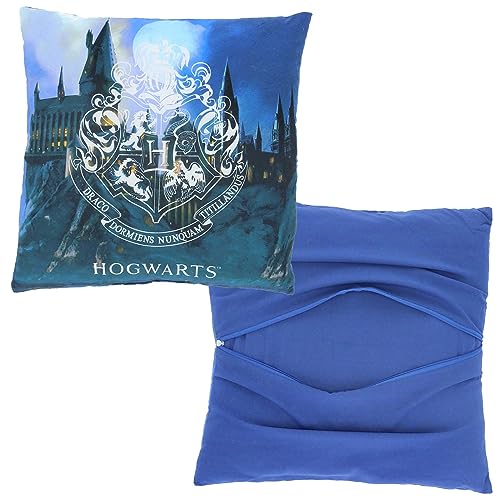 Aymax Kissen Harry Potter Wappen und Hogwarts Schloss mit Tasche, 40 x 40 cm von Aymax