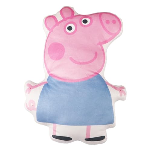 Aymax Peppa Wutz 3D Mini Kissen 30x20 cm – Kuscheliges Dekokissen aus Mikrofaser – Weiches Kinderkissen für Sofa, Reise oder Kinderzimmer – Peppa Pig Design für kleine Fans von Aymax
