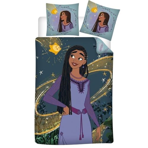 Aymax Disney Wish Asha Wende Bettwäsche 2tlg 135 x 200 cm 100% Baumwolle von Aymax