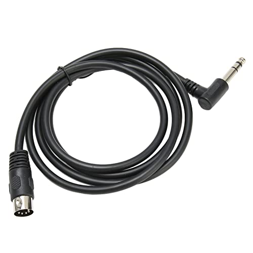 AYNEFY 90-Grad-6,35-mm-Stecker auf MIDI-DIN-5-Pin-Kabel, Sound-Verbindungskabel, 4,9 Fuß, Stabiler Stecker aus PVC-Material, Verbindet Stereogeräte, für MIDI-Keyboards, Synthesizer, AYNEFY 90-Grad-6,35-mm-Stecker auf MIDI-DIN-5-Pin-Kabel, Sound-Verbindungskabel, 4,9 Fuß, Stabiler Stecker aus PVC-Material, Verbindet Stereogeräte, für MIDI-Keyboards, Synthesizer, von AYNEFY