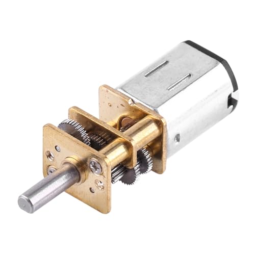 AYNEFY DC Getriebemotor 6V Hochdrehmoment 11000Modellbau Getriebemotor Metall für Spielzeugauto Modell Reduktion Getriebe mit Metallzahnrädern 10/15/20 RPM Option (6 V 10 U/min) von AYNEFY