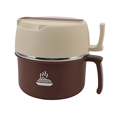 AYNEFY Edelstahlnudelschale mit Deckel mit Doppelter Schicht Isoliert Ramen Schüssel Lunchbox Hitzebeständiger Spritzer Proof 670 G Kapazität mit Gabellöffel für Büroarbeiter Studenten (Kaffee und AYNEFY Edelstahlnudelschale mit Deckel mit Doppelter Schicht Isoliert Ramen Schüssel Lunchbox Hitzebeständiger Spritzer Proof 670 G Kapazität mit Gabellöffel für Büroarbeiter Studenten (Kaffee und von AYNEFY