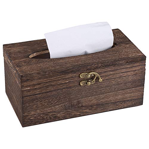 Holz-Tissue-Box, 1 Stück Holz-Retro-Tissue-Box, Papierserviettenhalter, Home Office, Auto, Dekoration, Badezimmer, Kosmetiktuchspender(#1) von AYNEFY