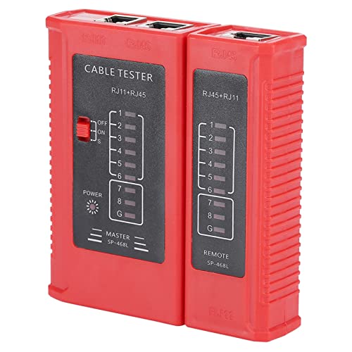AYNEFY Netzwerkkabel -Tester, RJ45 RJ11 Ethernet -Netzwerk LAN -Draht -Tester Tragbarer LED -Anzeige -Tester für Cat5 Cat6 Telefonkabel Open Kurzkreis Miswire AYNEFY Netzwerkkabel -Tester, RJ45 RJ11 Ethernet -Netzwerk LAN -Draht -Tester Tragbarer LED -Anzeige -Tester für Cat5 Cat6 Telefonkabel Open Kurzkreis Miswire von AYNEFY