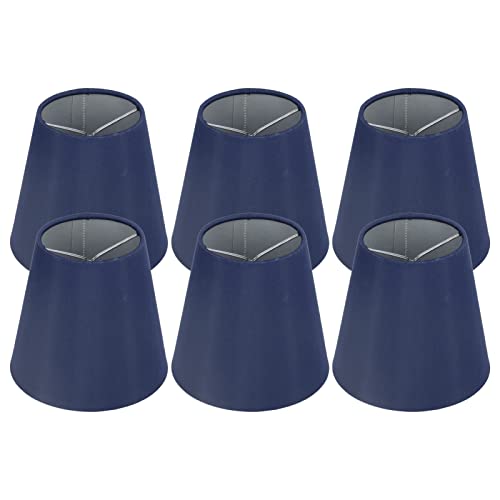 AYNEFY Stofflampenschirm Mini -Lampe Schatten Kleiner Lampenschirm Winzig Lampe Abdeckung Eisenstofftisch Lampe Klassiker mit Gutem Lichtgetriebe für E14 -Glühbirne oder Kleine (A3 02 Dunkelblau) von AYNEFY