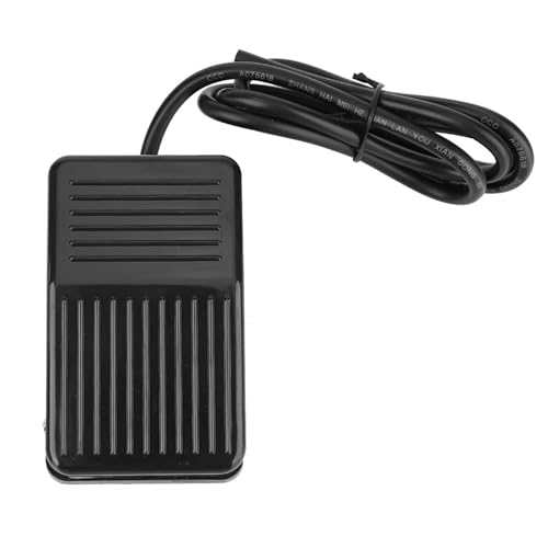 AYNEFY TFS-01 250 VAC 10A Fußsteuerung Pedal Switch Momentan Control Switch Elektrische Leistung Nicht-Glipp-Kunststoffschalter Ein/Aus-Steuerung für CNC-Industrie mit (Leitungslänge 1 Meter) von AYNEFY