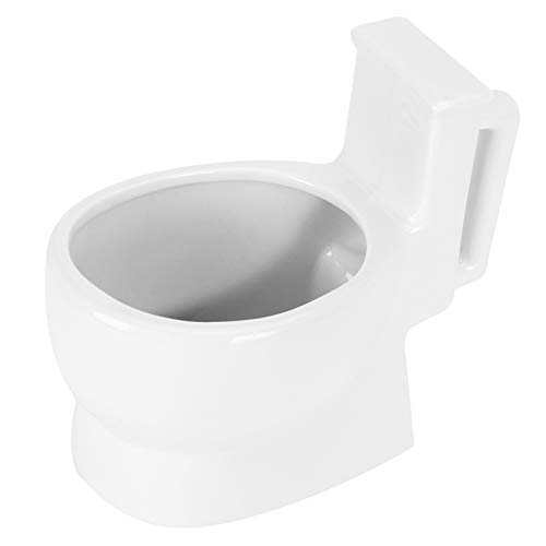 AYNEFY Toiletten-Kaffeetasse, Neuheiten 301‑400 Ml Keramik-Toilettentasse Lustige Kaffeetasse mit Henkel Personalisiertes Geschenk für Freunde, Weiß von AYNEFY