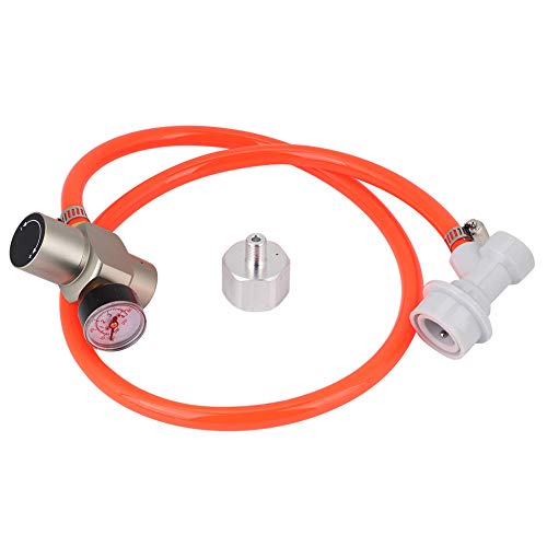 CO2-Mini-Regler, Edelstahl CO2-Mini-Gasregler Keg-Adapter Manometer-Ladeger?t-Kit Soda-Zubeh?r f¨¹r Homebrewing von AYNEFY