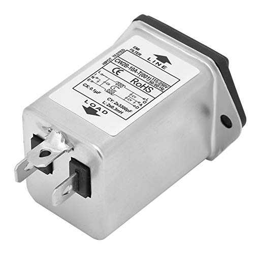 CW2B-10A T (001) EMI-Netzfilter, EMI-Netzfilter mit abgesicherter Steckdose 2 in 1 Einzelsicherung für Präzisionsmessgeräte Maschinen, Automatisierungssysteme 125/250v von AYNEFY