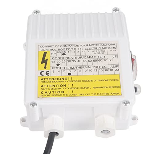 Wasserpumpensteuerungen, Thermische Schutzschalter für Tauchpumpen Integrierte Thermische Schutzschalter für die Wasserversorgung Entwässerung, für tragbare Wasserpumpen (550W EU-Stecker 220 V) von AYNEFY