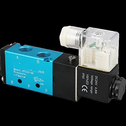 Magnetventil 2 Positionen 5 Wege 4V210-08 Pneumatik Luft Elektrische Steuerung 4V310-10 4V410-15 1St(4m310-10 Dc24) von AYNRJKKX