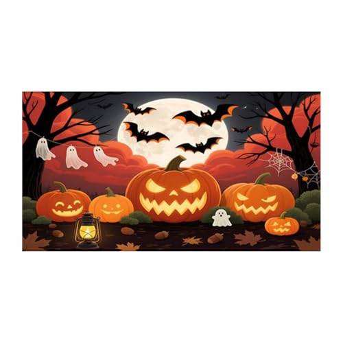 AYOrpeg Halloween Deko Outdoor Große Halloween Garage Dekorationen Gruselige Banner Dekorationen für Party Hintergrundbanner (A, 200 * 150cm) von AYOrpeg