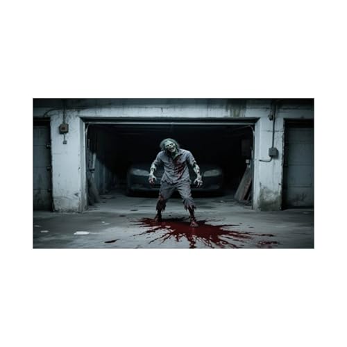 AYOrpeg Halloween Garagentor Banner langlebige Halloween-Garagentor Dekorationen Gruselige Party-Hintergrund für den Außenbereich (200 * 150cm) von AYOrpeg