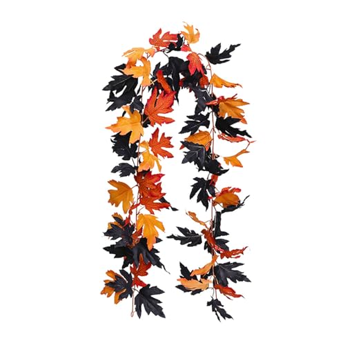 AYOrpeg Künstliche Maple Leaf Garland Halloween Maple Leaf Party Wand Hängen Künstliche Rattan-Dekoration Mit Simulation (One Size) von AYOrpeg