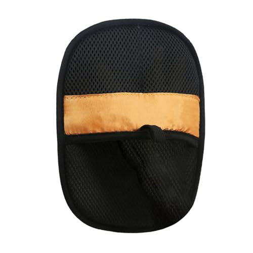 AYOrpeg Statische Tierhaarentfernungshandschuhe wiederverwendbar Katzenhaarentferner Handschuh Pet Hair Remover Glove für Hund mit Katze (Orange, One Size) von AYOrpeg