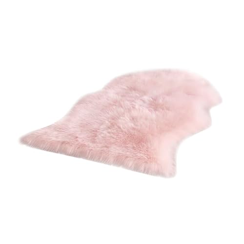 Faux Schafsfell-Teppich für Stuhl Sofa Wohnzimmer Schlafzimmer Flauschig Kunstfell Teppiche Dekofell Unregelmäßig (One Size) von AYOrpeg