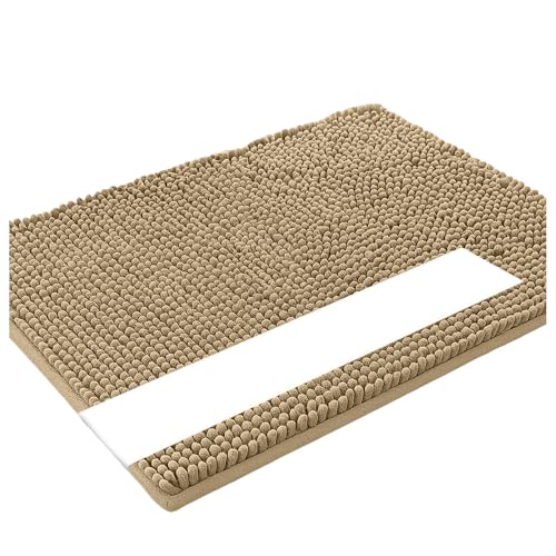 Fußmatte für den Innenbereich strapazierfähige rutschfeste waschbare Fußmatte Aussenbereich Eingangsteppich absorbierend Türmatte (Beige, 45 * 70cm) von AYOrpeg