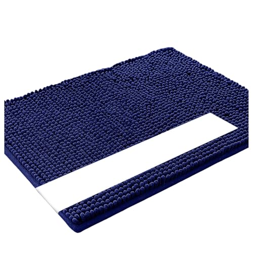 Fußmatte für den Innenbereich strapazierfähige rutschfeste waschbare Fußmatte Aussenbereich Eingangsteppich absorbierend Türmatte (Blue, 60 * 150cm) von AYOrpeg