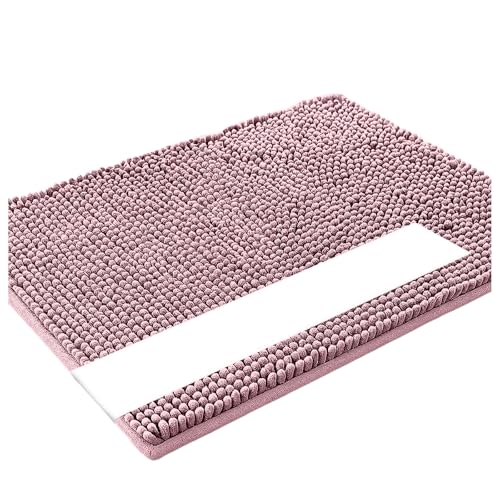 Fußmatte für den Innenbereich strapazierfähige rutschfeste waschbare Fußmatte Aussenbereich Eingangsteppich absorbierend Türmatte (Rosa,60 * 150cm) von AYOrpeg