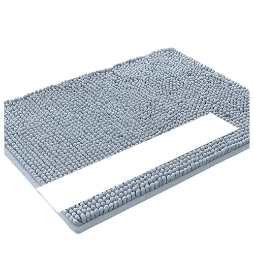 Fußmatte für den Innenbereich strapazierfähige rutschfeste waschbare Fußmatte Aussenbereich Eingangsteppich absorbierend Türmatte (Sky Blue, 40 * 60cm) von AYOrpeg