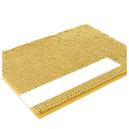 Fußmatte für den Innenbereich strapazierfähige rutschfeste waschbare Fußmatte Aussenbereich Eingangsteppich absorbierend Türmatte (Yellow, 50 * 80cm) von AYOrpeg