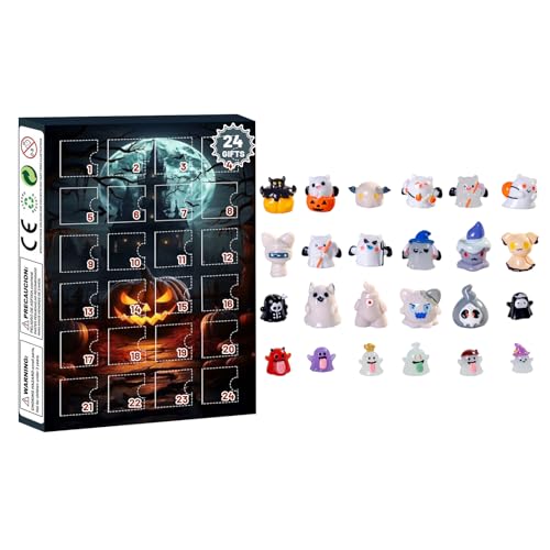 Halloween Ankunftskalender 24 tägiger Countdown Kalender mit überraschenden furchterregenden Accessoires（1-C,Einheitsgröße) von AYOrpeg
