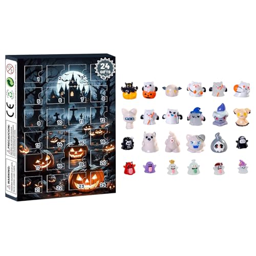 Halloween Ankunftskalender 24 tägiger Countdown Kalender mit überraschenden furchterregenden Accessoires（1-D,Einheitsgröße) von AYOrpeg