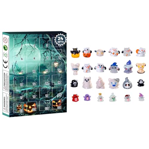 Halloween Ankunftskalender 24 tägiger Countdown Kalender mit überraschenden furchterregenden Accessoires（2-A,Einheitsgröße) von AYOrpeg