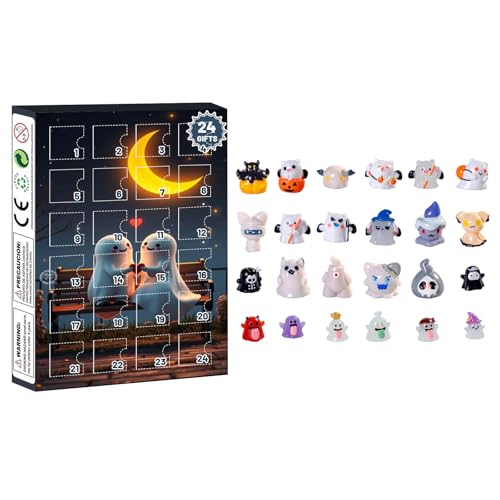 Halloween Ankunftskalender 24 tägiger Countdown Kalender mit überraschenden furchterregenden Accessoires（3-D,Einheitsgröße) von AYOrpeg