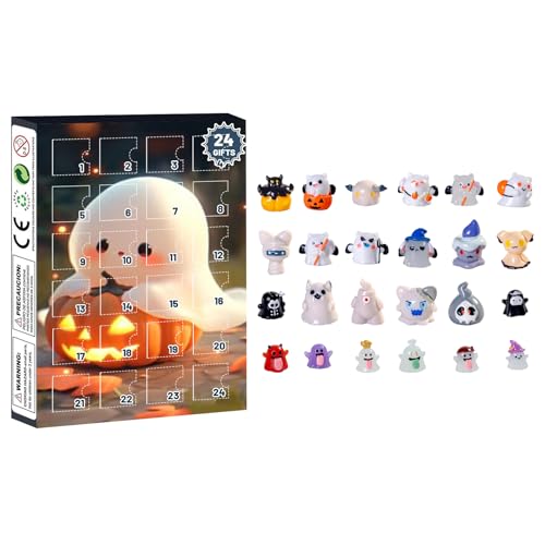 Halloween Ankunftskalender 24 tägiger Countdown Kalender mit überraschenden furchterregenden Accessoires（3-F,Einheitsgröße) von AYOrpeg