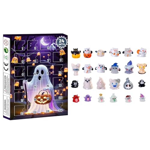 Halloween Ankunftskalender 24 tägiger Countdown Kalender mit überraschenden furchterregenden Accessoires（3-G,Einheitsgröße) von AYOrpeg