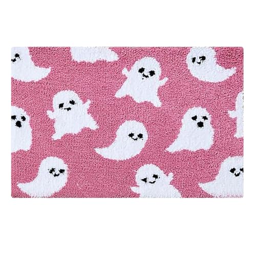 Halloween Bodenmatte Lustige Bodenmatte weich saugfähig Stereoskopischer Teppich rutschfest waschbar Halloween Badezimmerdekor Teppich (B, One Size) von AYOrpeg