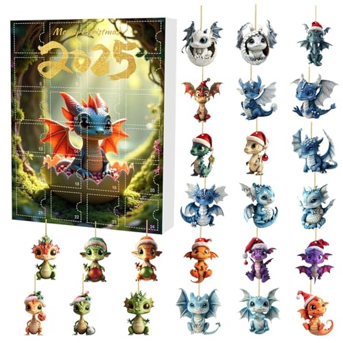 Halloween Countdown Kalender niedlichen Drachen Hängen Adventskalender Mit 24 Überraschungen Wohnzimmer Deko (One Size) von AYOrpeg