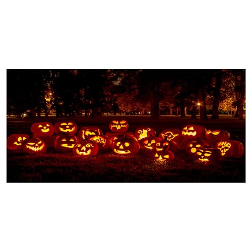 Halloween Garage Door Banner hängende Halloween Themen Hintergrundbanner Garagentordekorationen Garagentor Wandbild（G,210 * 240cm) von AYOrpeg