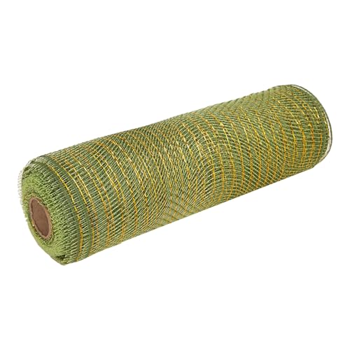 Halloween Mesh Band Deco Weihnachten Grün Mesh Rollen für Kränze Party mit Dekoration Zubehör Bastelherstellung (D, One Size) von AYOrpeg
