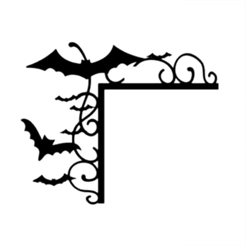 Wifehelper Halloween-Tür-Eckschild Halloween-Hexenschild Dekoration Haus Partytür Rechtwinkliges Schild Metalltür Eckanhänger (D, One Size) von AYOrpeg