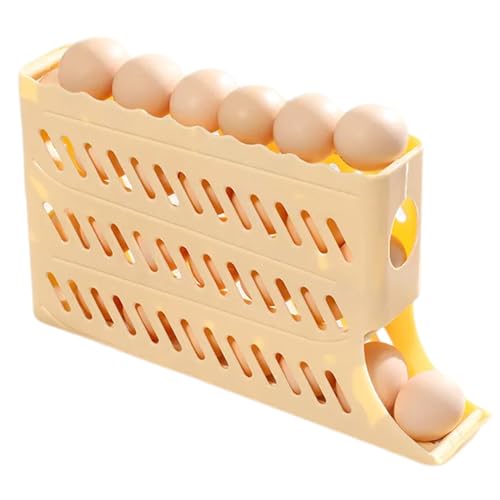 Praktische Mehrschichtige Eierbox Mit Schiebefunktion Einzigartiger Automatisch Scrollender Eierbehälter Stapelbarer Eier Aufbewahrungskoffer Eier Aufbewahrungsbox von AYPOHU