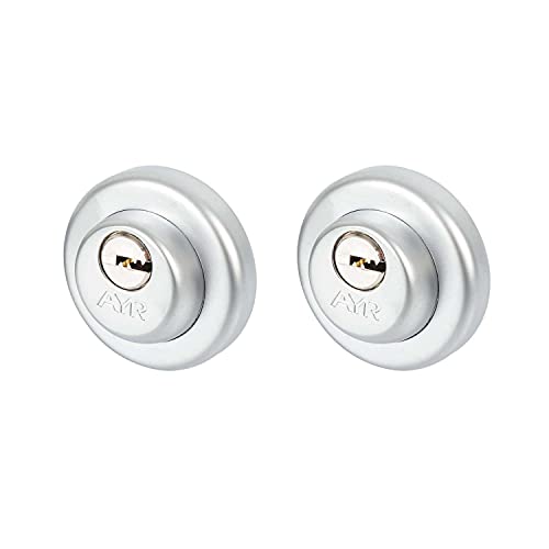 AYR 10306 Türgriffe und Schlösser Schließsystem an Rosettengriffen, Chrom matt, Ø 51 mm von AYR