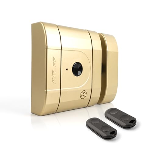 int_LOCK RF 2 Unsichtbares elektronisches Hochsicherheitsschloss mit mattem Messing-Finish. von AYR