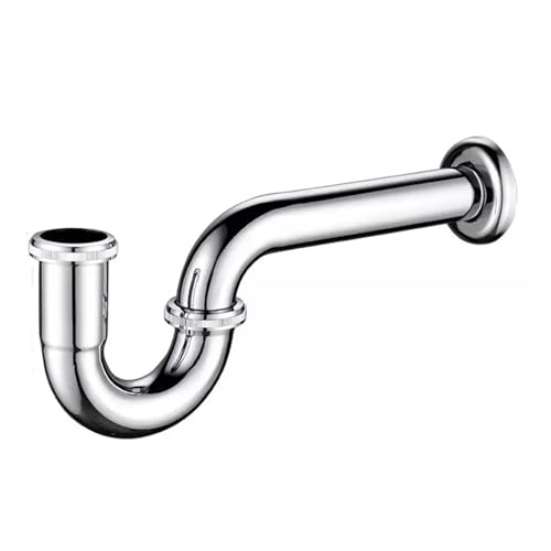 AYRTEGI VNJUGF Becken Pop-Up-Ablaufgarnitur Chrom Neue Flaschenfalle Edelstahl Runder Siphon P-Trap-Kit Badezimmer Waschtisch Waschbecken Rohrabfall Zubehör wanglan(A) von AYRTEGI