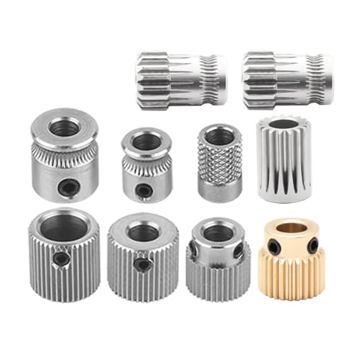 VNJUGF 1 stücke MK7 MK8 26/40 Zähne Getriebe 3 CR10 Extruder Antriebsrad Messing Bohrung 5mm 3d Drucker Fütterung Hobbed Rad wanglan(1 kit) von AYRTEGI